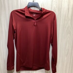 LANDS'‎ END Men's (Size L 40-42) Collared 1/4 Zip Long Sleeve Pull Over *Snag*